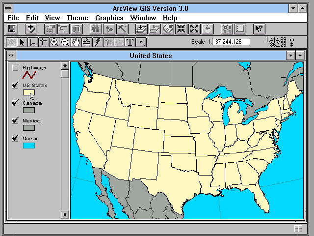 ArcView 3.0 - View